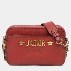 Pre Owned Dior Red Leather JAdior Camera Bag