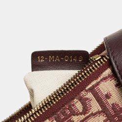 Pre Owned Dior Red Oblique Canvas Saddle Triple Zip Crossbody