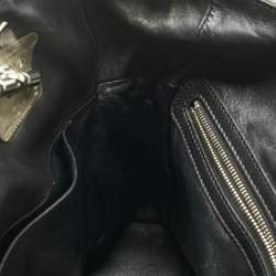 Pre Owned Dior Black Cannage Leather Granville Chain Link Tote
