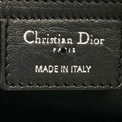 Pre Owned Dior Black Cannage Leather Granville Chain Link Tote
