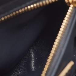 Pre Owned Dior Metallic Gold Microcannage Patent Leather Mini Lady Dior Tote