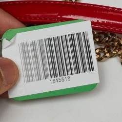 Pre Owned Dior Red Cannage Patent Leather Miss Dior Promenade Chain Bag