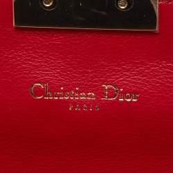 Pre Owned Dior Red Cannage Patent Leather Miss Dior Promenade Chain Bag