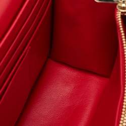 Pre Owned Dior Red Cannage Patent Leather Miss Dior Promenade Chain Bag