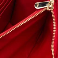 Pre Owned Dior Red Cannage Patent Leather Miss Dior Promenade Chain Bag