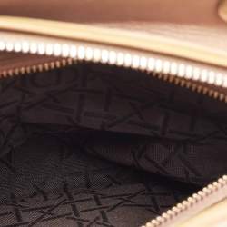 Pre Owned Dior Beige Cannage Leather Medium Lady Dior Tote