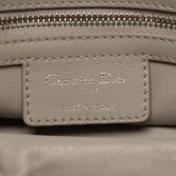 Pre Owned Dior Grey/Beige Canvas and Leather Nappy Diaper Bag