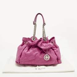 Pre Owned Dior Pink Cannage Leather Le Trente Shoulder Bag