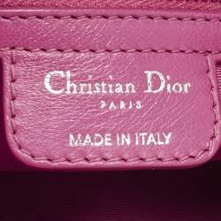 Pre Owned Dior Pink Cannage Leather Le Trente Shoulder Bag