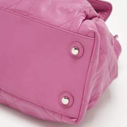 Pre Owned Dior Pink Cannage Leather Le Trente Shoulder Bag