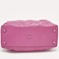 Pre Owned Dior Pink Cannage Leather Le Trente Shoulder Bag