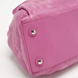 Pre Owned Dior Pink Cannage Leather Le Trente Shoulder Bag