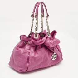 Pre Owned Dior Pink Cannage Leather Le Trente Shoulder Bag