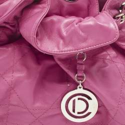 Pre Owned Dior Pink Cannage Leather Le Trente Shoulder Bag