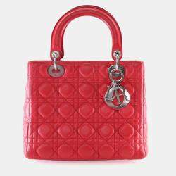 Pre Owned Dior Medium Lambskin Lady Dior