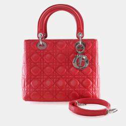 Pre Owned Dior Medium Lambskin Lady Dior