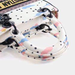 Pre Owned Dior Medium Multicolor Embroidered Canvas Lady Dior Handbag
