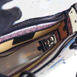 Pre Owned Dior Medium Multicolor Embroidered Canvas Lady Dior Handbag