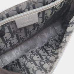 Pre Owned Dior Small Grey Calfskin Saddle Messenger Bag