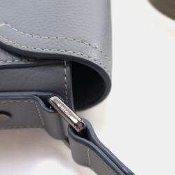Pre Owned Dior Small Grey Calfskin Saddle Messenger Bag