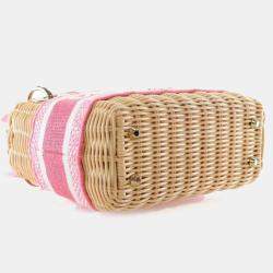 Pre Owned Dior Mini Wicker Oblique Lady Dior