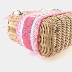 Pre Owned Dior Mini Wicker Oblique Lady Dior