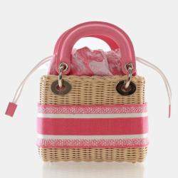 Pre Owned Dior Mini Wicker Oblique Lady Dior