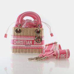 Pre Owned Dior Mini Wicker Oblique Lady Dior