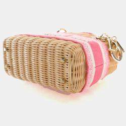 Pre Owned Dior Mini Wicker Oblique Lady Dior