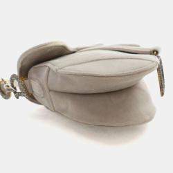 Pre Owned Dior Mini Velvet Saddle Bag