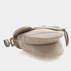 Pre Owned Dior Mini Velvet Saddle Bag