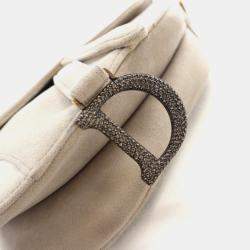 Pre Owned Dior Mini Velvet Saddle Bag