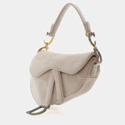 Pre Owned Dior Mini Velvet Saddle Bag