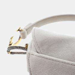 Pre Owned Dior Mini Velvet Saddle Bag