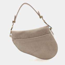 Pre Owned Dior Mini Velvet Saddle Bag