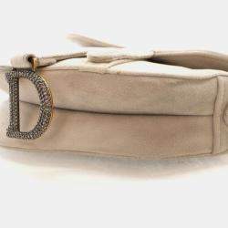 Pre Owned Dior Mini Velvet Saddle Bag