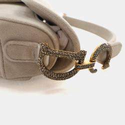 Pre Owned Dior Mini Velvet Saddle Bag