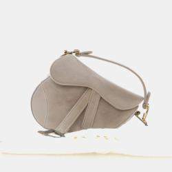 Pre Owned Dior Mini Velvet Saddle Bag