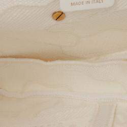 Pre Owned Dior White Canvas Embroidered Camouflage Saddle Bag