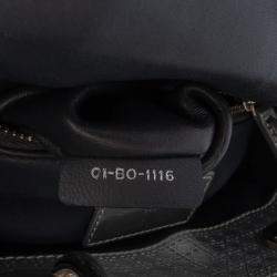 Pre Owned Dior Silver Mini Metallic Patent Microcannage Lady Dior