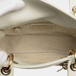 Pre Owned Dior White Niki De Saint Phalle Mini Calfskin Dioramour Lady Dior