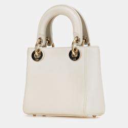 Pre Owned Dior White Niki De Saint Phalle Mini Calfskin Dioramour Lady Dior