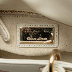 Pre Owned Dior White Niki De Saint Phalle Mini Calfskin Dioramour Lady Dior