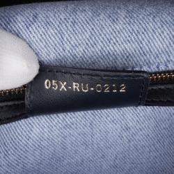 Pre Owned Dior Blue Medium Denim Macrocannage Caro Bag