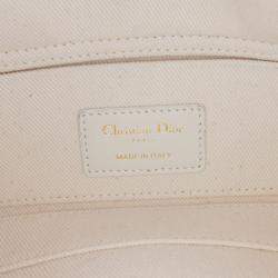 Pre Owned Dior White Small Denim Toile de Jouy Soleil Lady D Joy