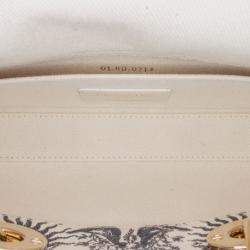 Pre Owned Dior White Small Denim Toile de Jouy Soleil Lady D Joy