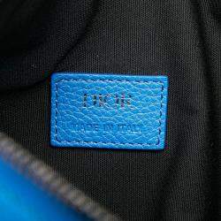 Pre Owned Dior Blue Leather Saddle Crossbody