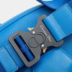 Pre Owned Dior Blue Leather Saddle Crossbody