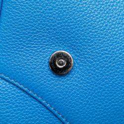 Pre Owned Dior Blue Leather Saddle Crossbody