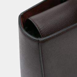 Pre Owned Dior Burgundy Large Grained Calfskin Lady D Sire